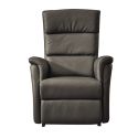 MILLOR - Fauteuil relax releveur en cuir vachette marron