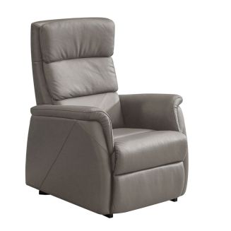 MILLOR - Fauteuil relax releveur en cuir vachette taupe
