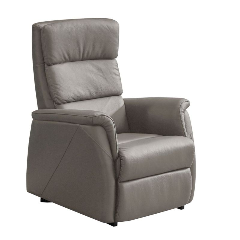 MILLOR - Fauteuil relax releveur en cuir vachette taupe