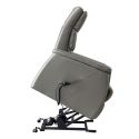 MILLOR - Fauteuil relax releveur en cuir vachette taupe