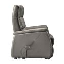 MILLOR - Fauteuil relax releveur en cuir vachette taupe