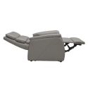 MILLOR - Fauteuil relax releveur en cuir vachette taupe