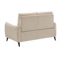KERDAL - Canapé fixe 2 places tissu polyester beige