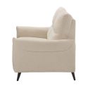 KERDAL - Canapé fixe 2 places tissu polyester beige