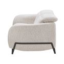 AMSTEN - Canapé fixe 2 places tissu polyester beige avec têtières inclinables manuelles