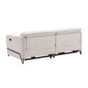 AMSTEN - Canapé relax électrique 3 places tissu polyester beige