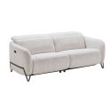AMSTEN - Canapé relax électrique 3 places tissu polyester beige