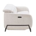 AMSTEN - Canapé relax électrique 3 places tissu polyester beige