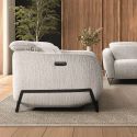 AMSTEN - Canapé relax électrique 3 places tissu polyester beige