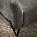 AMSTEN - Canapé relax électrique 3 places tissu polyester gris
