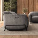 AMSTEN - Canapé relax électrique 3 places tissu polyester gris