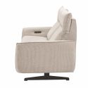 MIRAMAR - Canapé relax électrique 3 places tissu polyester gris