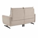 MIRAMAR - Canapé relax électrique 3 places tissu polyester gris