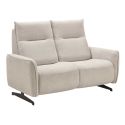 MIRAMAR - Canapé fixe 2 places tissu polyester gris