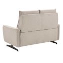 MIRAMAR - Canapé fixe 2 places tissu polyester gris