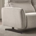 MIRAMAR - Canapé fixe 2 places tissu polyester gris