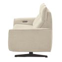 MIRAMAR - Canapé relax électrique 3 places tissu polyester beige