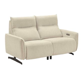 MIRAMAR - Canapé relax électrique 3 places tissu polyester beige