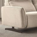 MIRAMAR - Canapé fixe 2 places tissu polyester beige