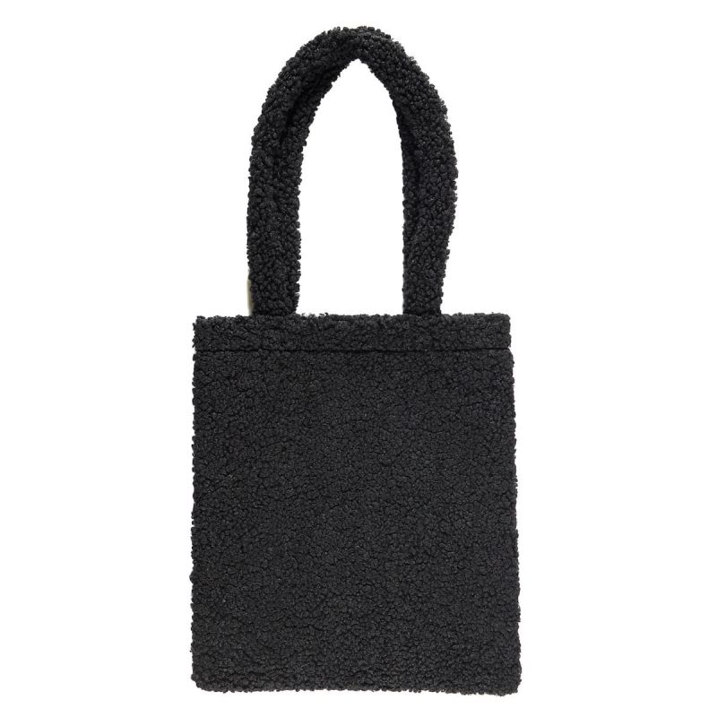 Tote bag noir en imitation fourrure 35x60cm Tote bag noir en imitation fourrure 35x60cm