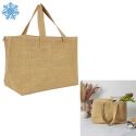 Sac isotherme déperlant en toile de jute beige (40x30 cm)