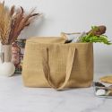 Sac isotherme déperlant en toile de jute beige (40x30 cm)