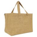 Sac isotherme déperlant en toile de jute beige (40x30 cm)