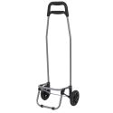 Chariot de courses noir à 2 roues en polyester (H87 cm)