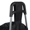Chariot de courses noir à 2 roues en polyester (H87 cm)