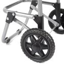 Chariot de courses noir à 2 roues en polyester (H87 cm)