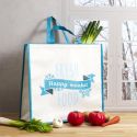 Sac de courses isotherme blanc (45L) avec fermeture zippée et message "Fresh Good"