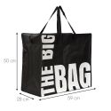 Sac XXL noir multiusages avec message en Polypropylène (60 x 50 cm)