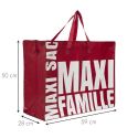 Sac XXL rouge multiusages avec message en Polypropylène (59 x 50 cm)