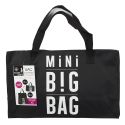 Sac de courses extensible noir avec message en Polyester (15L à 30L)