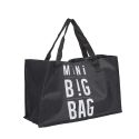 Sac de courses extensible noir avec message en Polyester (15L à 30L)