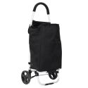 Chariot de courses pliable noir à 2 roues en Polyester (39L)