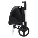 Chariot de courses pliable noir à 2 roues en Polyester (39L)