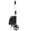 Chariot de courses pliable noir à 2 roues en Polyester (39L)