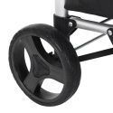Chariot de courses pliable noir à 2 roues en Polyester (39L)