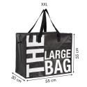 Sac L noir multiusages avec message en Polypropylène (55 x 55 cm)