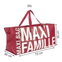Sac XXL rouge multiusages avec message en Polypropylène (73 x 35 cm)