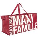 Sac XXL rouge multiusages avec message en Polypropylène (73 x 35 cm)