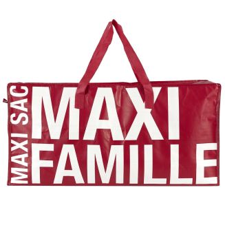 Sac XXL rouge multiusages avec message en Polypropylène (73 x 35 cm)