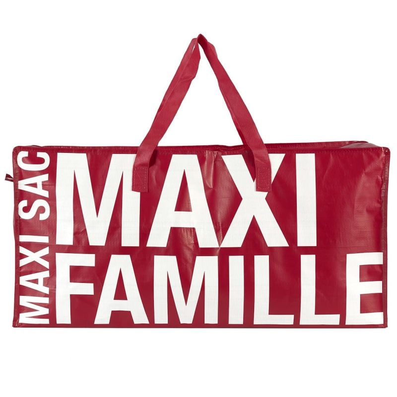 Sac XXL rouge multiusages avec message en Polypropylène (73 x 35 cm)