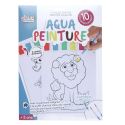 Lot de 10 Feuilles de peinture à l'eau A4 avec 2 pinceaux