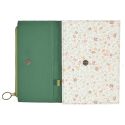 Cahier 80 pages avec couverture et trousse intégrée décor champêtre et intérieur vert