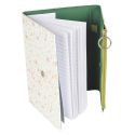 Cahier 80 pages avec couverture et trousse intégrée décor champêtre et intérieur vert