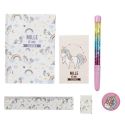 Lot de 24 accessoires papeterie thème Licorne