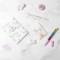 Lot de 24 accessoires papeterie thème Licorne
