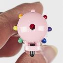 Stylo 8 couleurs Funny rose et argent